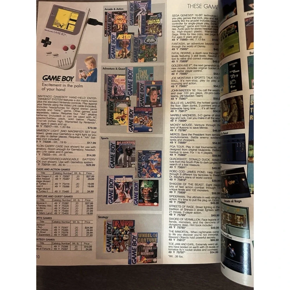 Vintage 1993 Sears Fall Winter Catalog ~ Gameboy NES 90s Nostalgia 1,642 Pages!